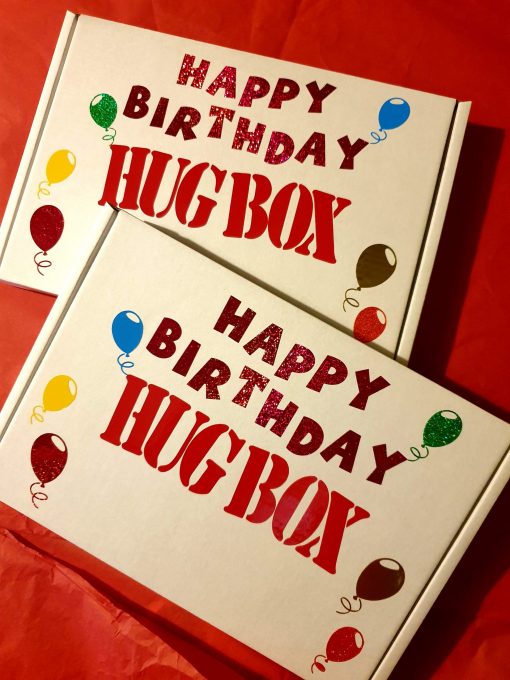 Two Happy Birthday Hug Boxes