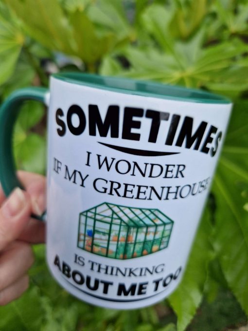 greenhouse mug and coaster set