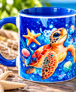 personalised sea turtle mug