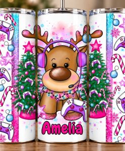 Christmas Gamer Reindeer Mockup - Pink
