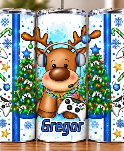 Christmas Gamer Reindeer Mockup - Blue