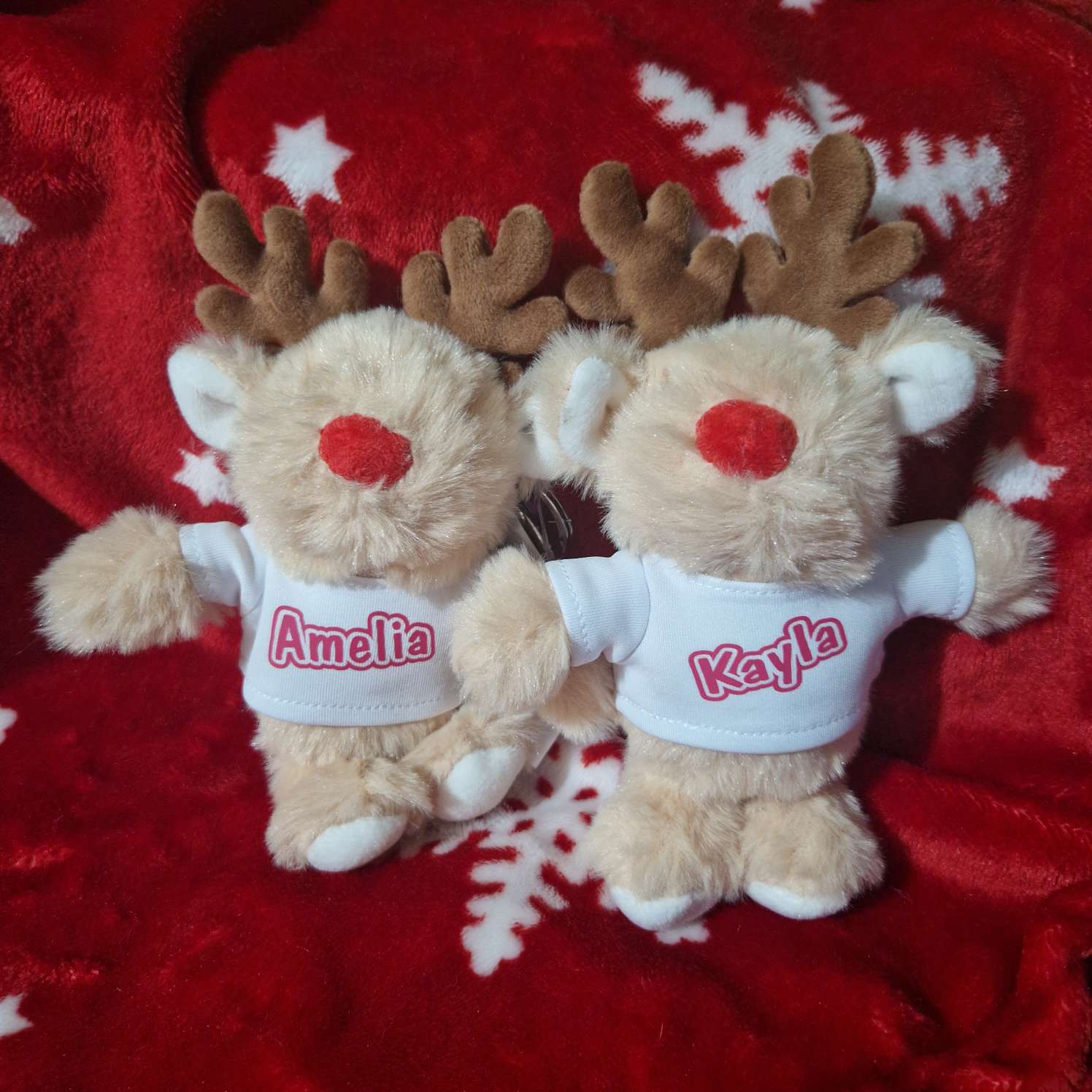 Reindeer personalised pink Reindeer personalised pink