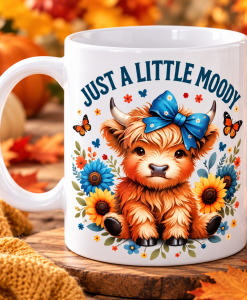 Personalised Moody Cow Mug