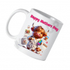 Busy Mum Highland Cow Personalised MugM