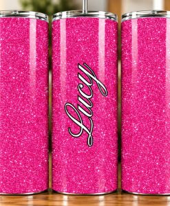 Pink Glitter Tumbler