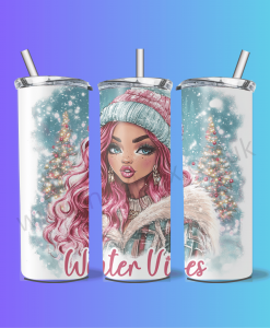 Winter Vibes Tumbler Blue