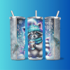 Winter Vibes Raccoon tumbler