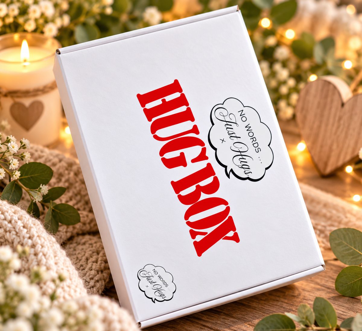 No Words Just Hugs Gift Hug Box