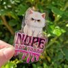 UV DTF Decal Sticker Nope Cat