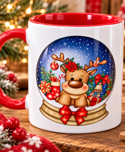 Personalised Christmas Globe Mug