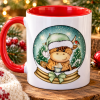 personalised christmas highland cow mug