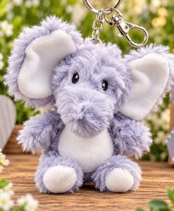 personalised elephant keyring