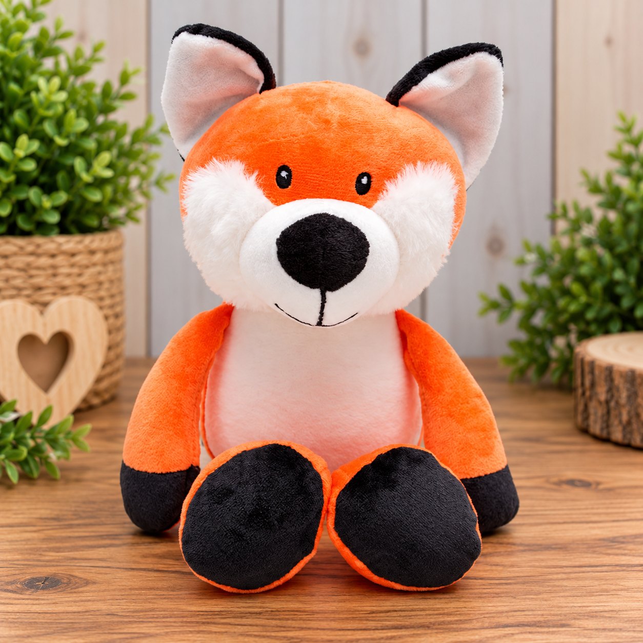 Personalised Fox Hug Box – Orange Fox Soft Toy Gift